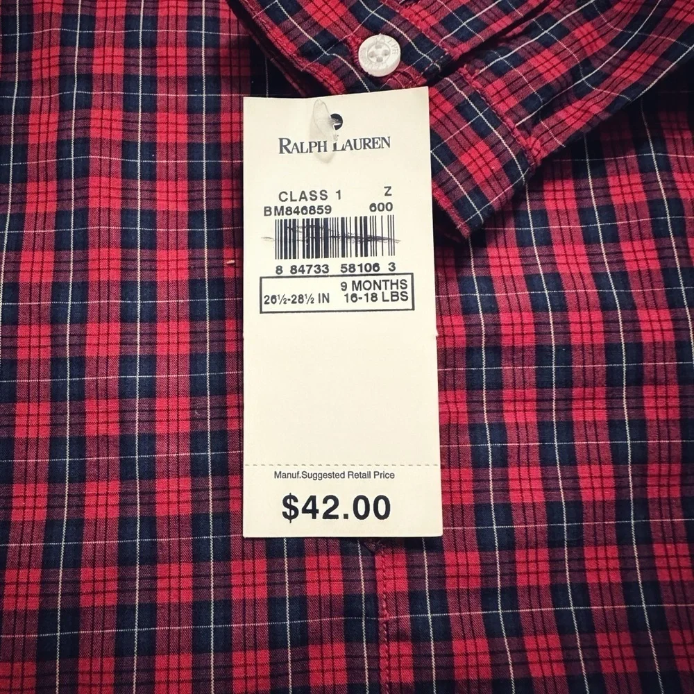 Ralph Lauren | Kensington Red Plaid Romper (9 mos) ♥️